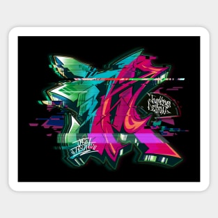 Japanese KANJI Graffiti MAKOTO (Glitch Style) Sticker